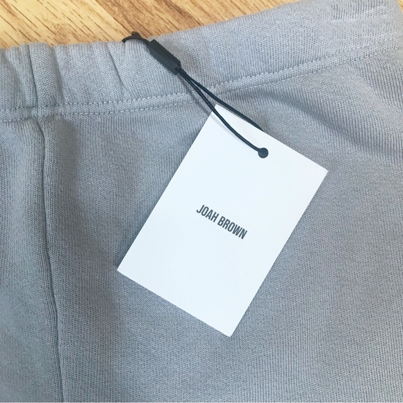 JOAH BROWN Gray Terry Fitted Sweat Shorts Drawstring Waist Size XS/S or S/M New - Picture 7 of 12